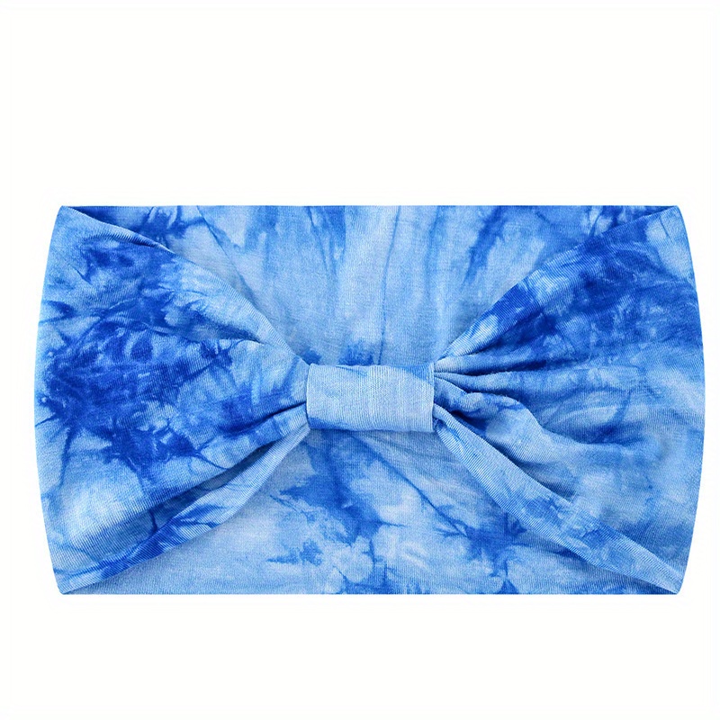 Boho Tie Dye Wide Head Wrap Turban Stretch Headband