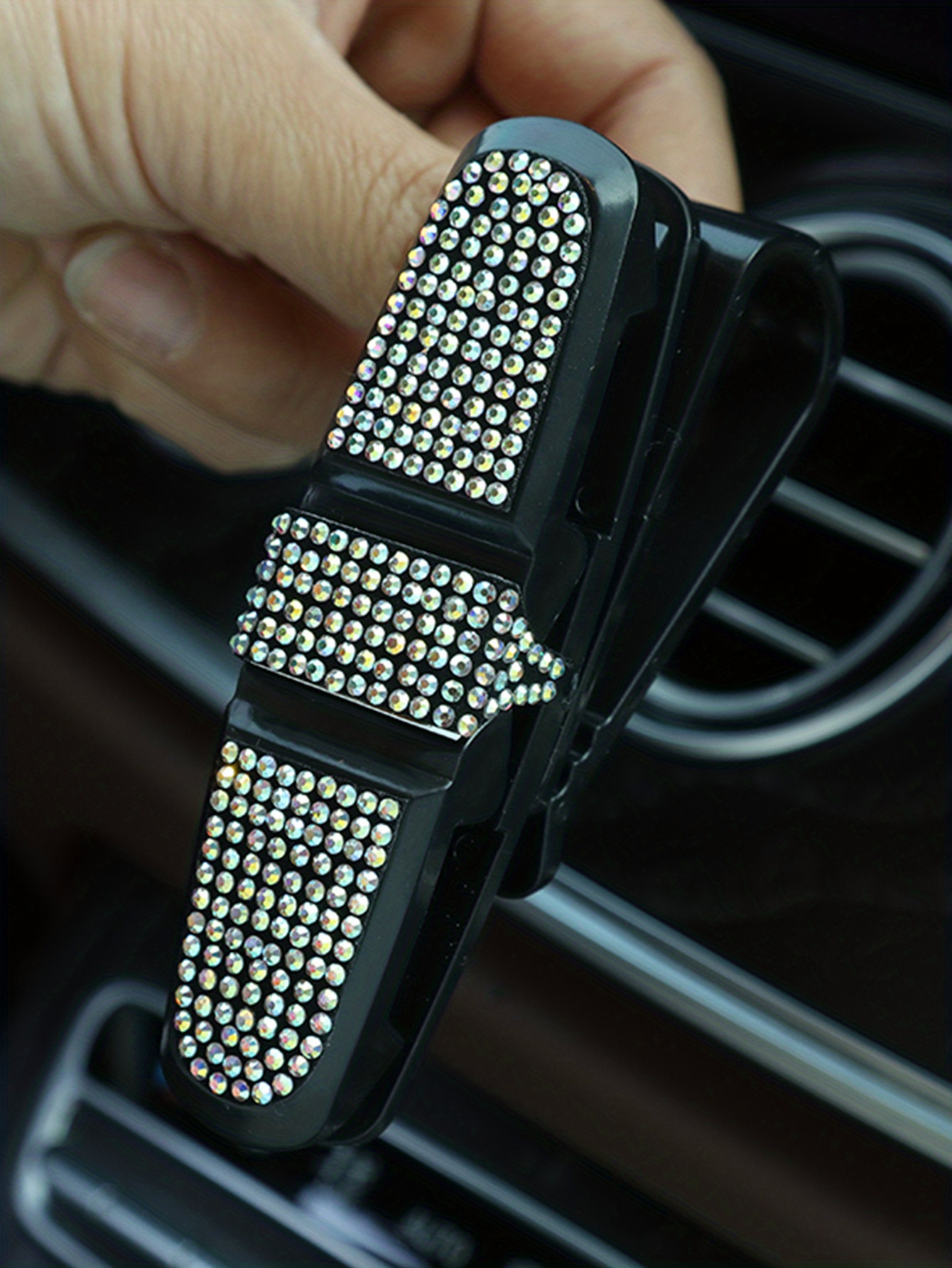 Doppelkopf-Brillenclip Mit Künstlichem Diamanten Für Das Auto.  Multifunktionaler Brillenclip Mit Künstlichem Diamanten Für Das Auto - Temu  Switzerland