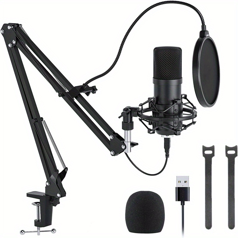 Usb streaming podcast pc microphone, 192khz / 24bit studio