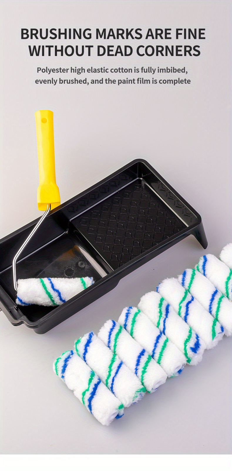 Paint Roller Tray Kit Paint Roller Paint Tray Roller Frame Temu