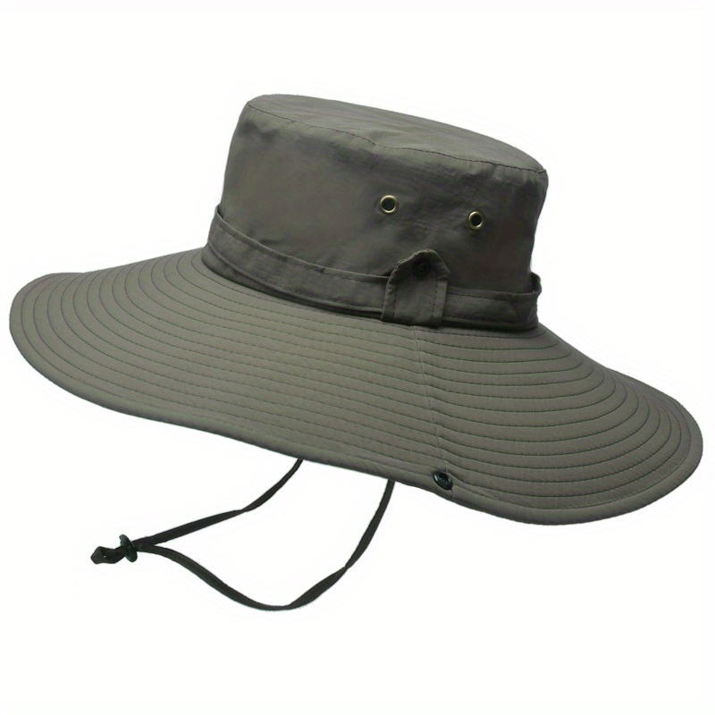 Mens Waterproof Fabric Mountaineering Hat Male Anti Uv Sun Hats Outdoor  Fishing Wide Brim Bucket Hat, High-quality & Affordable