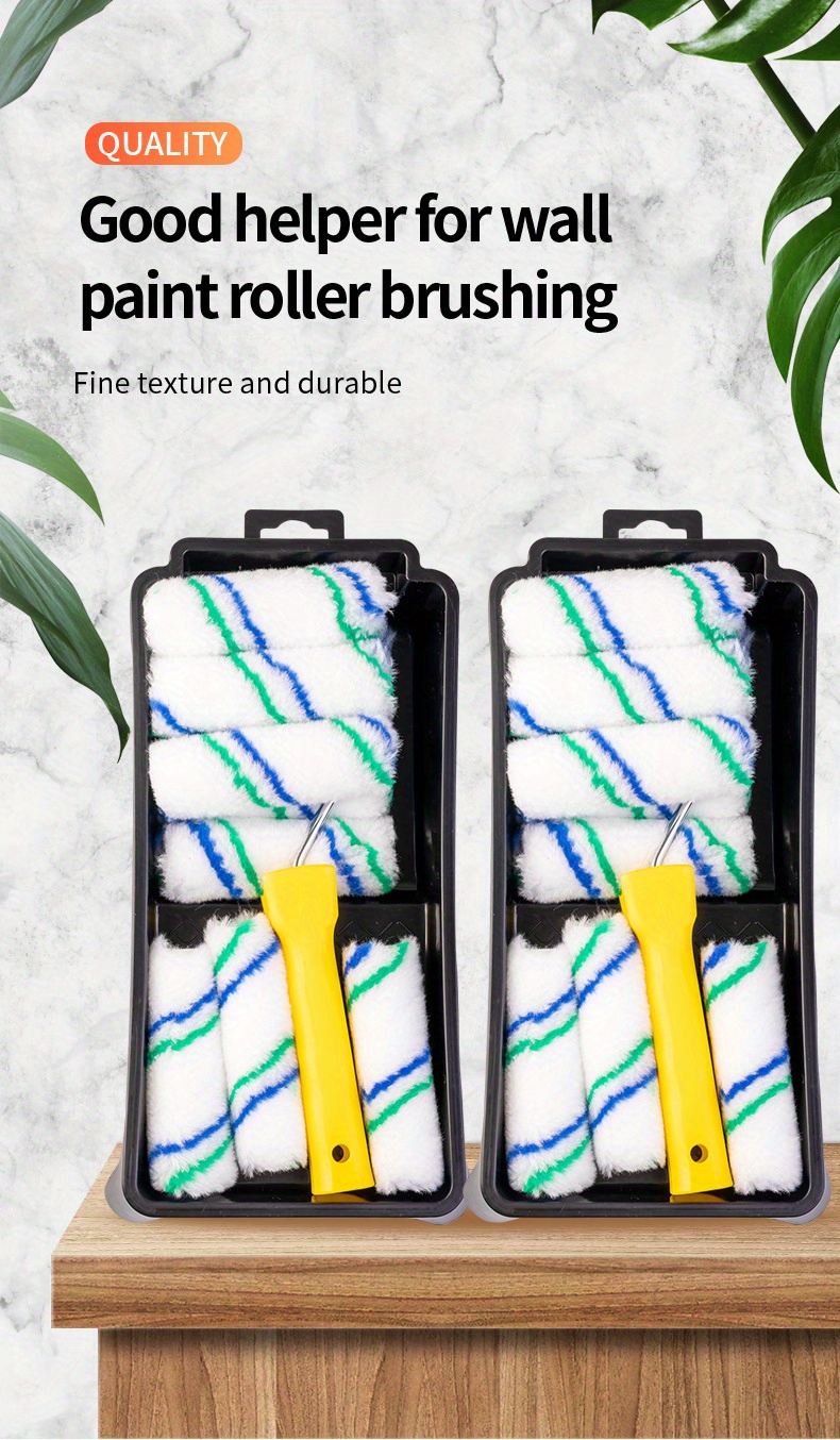 Paint Roller Tray Kit Paint Roller Paint Tray Roller Frame Temu