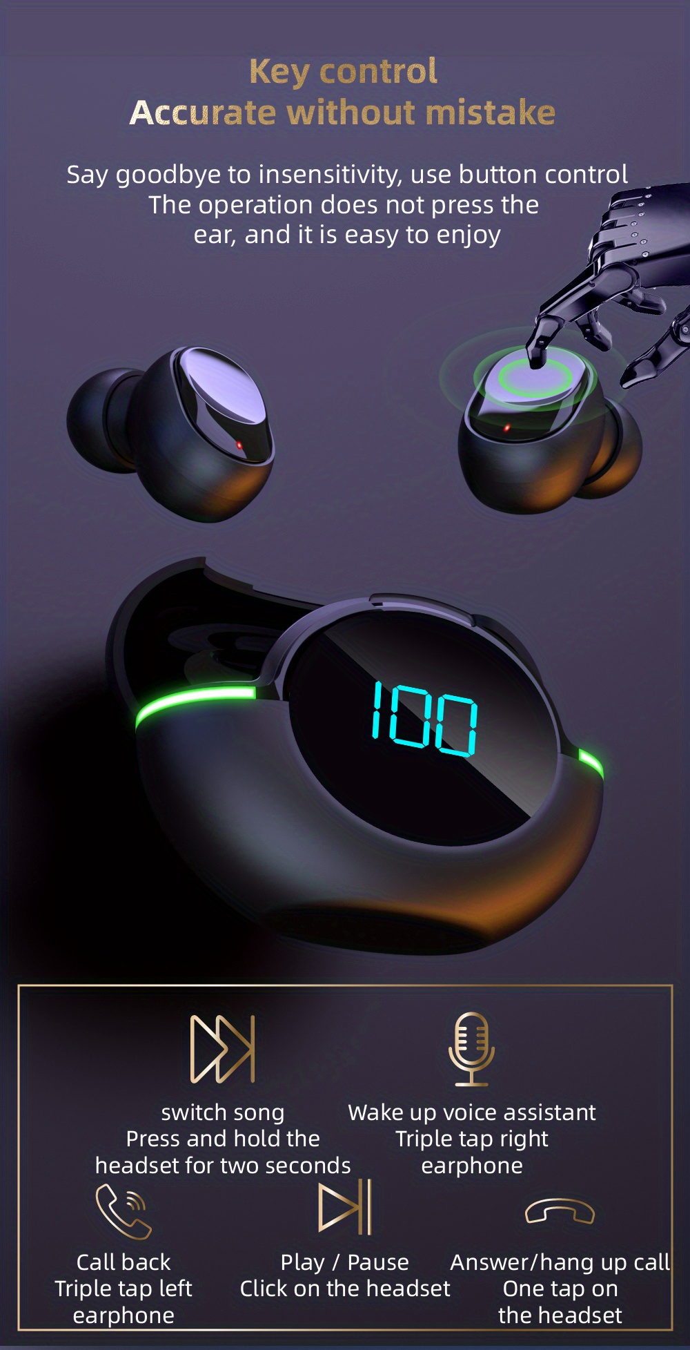 TWS True Wireless Stereo Earbuds