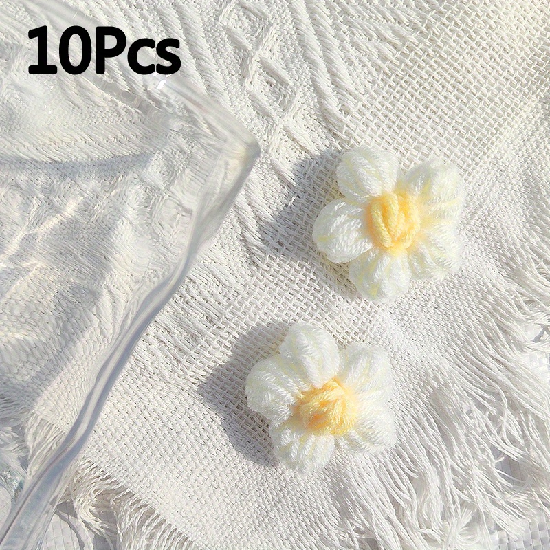 Colorful Wool Flower Braided Flower Crochet Clothing Patches - Temu