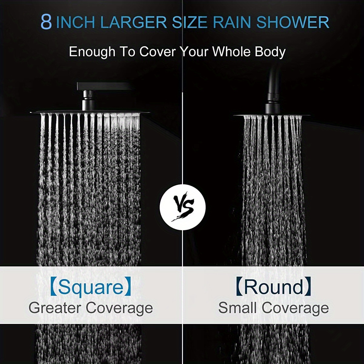 Stainless Steel Square Shower Head High Flow Rain Shower Temu