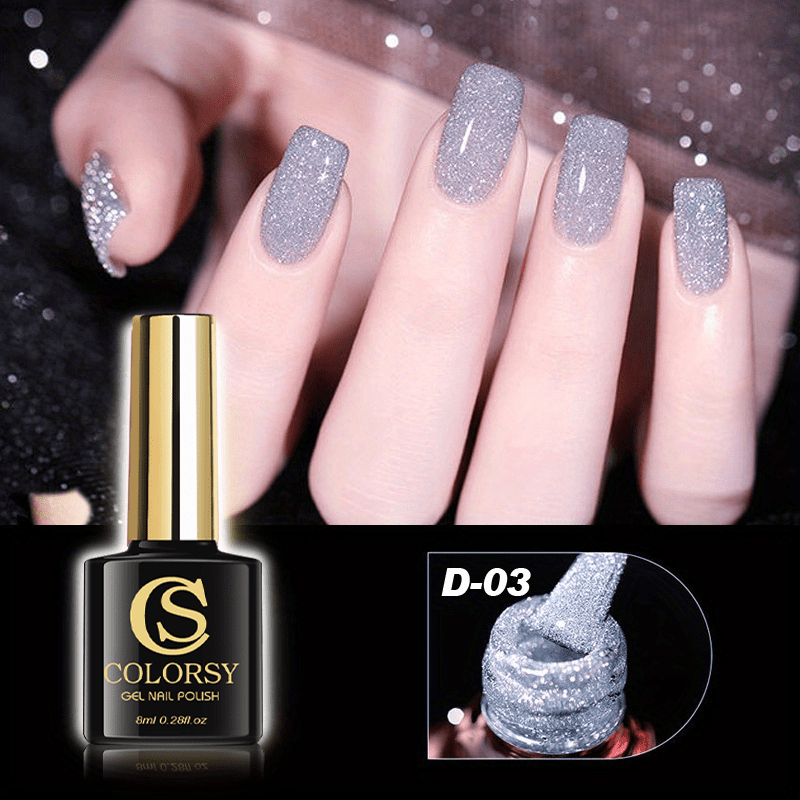 6 Colors Reflective Glitter Gel Nail Polish