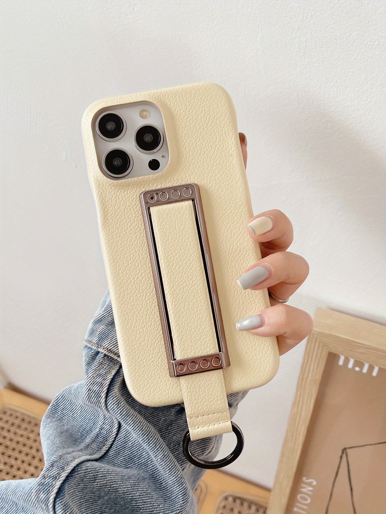 Gorgeous Lychee Pattern Leather Case For Iphone 14/13/12 Pro Max - Bracelet  Holder, Delicate Skin Sensitivity, Cortex High Appearance Level & Literary  Clear Shell! - Temu Croatia
