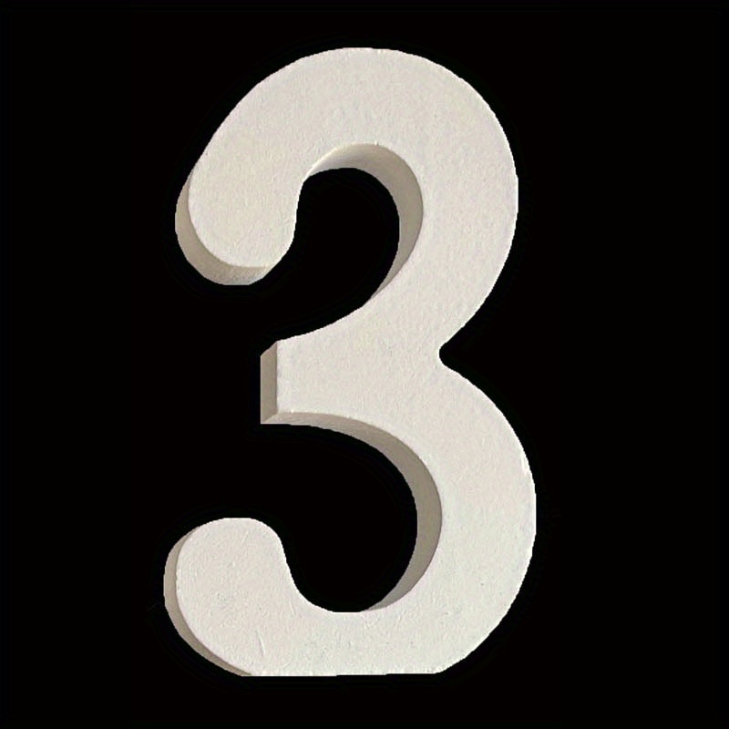 AOCEAN 6 Inch White Wood Numbers, Unfinished Wood Numbers for Wall Decor  Decorative Standing Numbers Slices Sign Board Decoration for Craft Home  Party