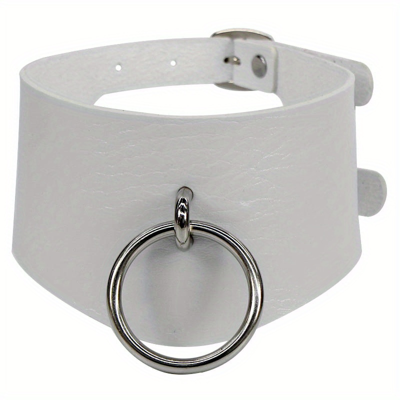 Personality PU Leather Choker Collar Necklace