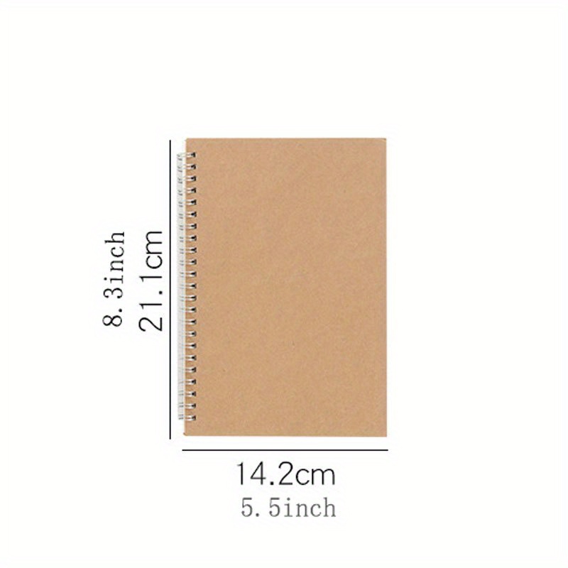  Soft Cover Spiral Notebook Journal 2-Pack, Blank Sketch Book  Pad, Wirebound Memo Notepads Diary Notebook Planner with Unlined Paper, 100  Pages/ 50 Sheets, 7.5 inch x 5.1 inch (Brown) : Office Products