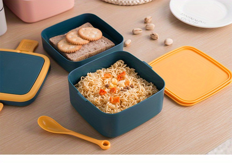 Microwave-safe Bento Box For Teens And Office Workers - Includes Spoon And  Heat-resistant Lunch Container For School And Work - Kitchen Supplies - Temu