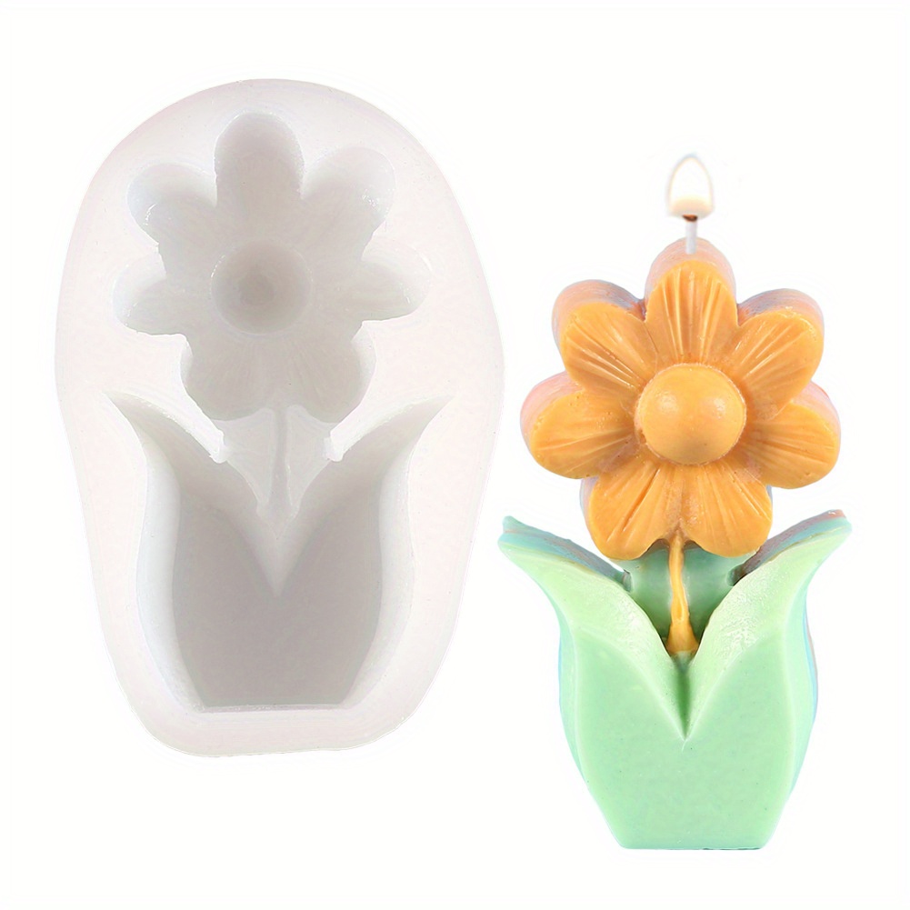 Handmade Rose Flower Table Ornaments Mold Aroma Plaster Silicone