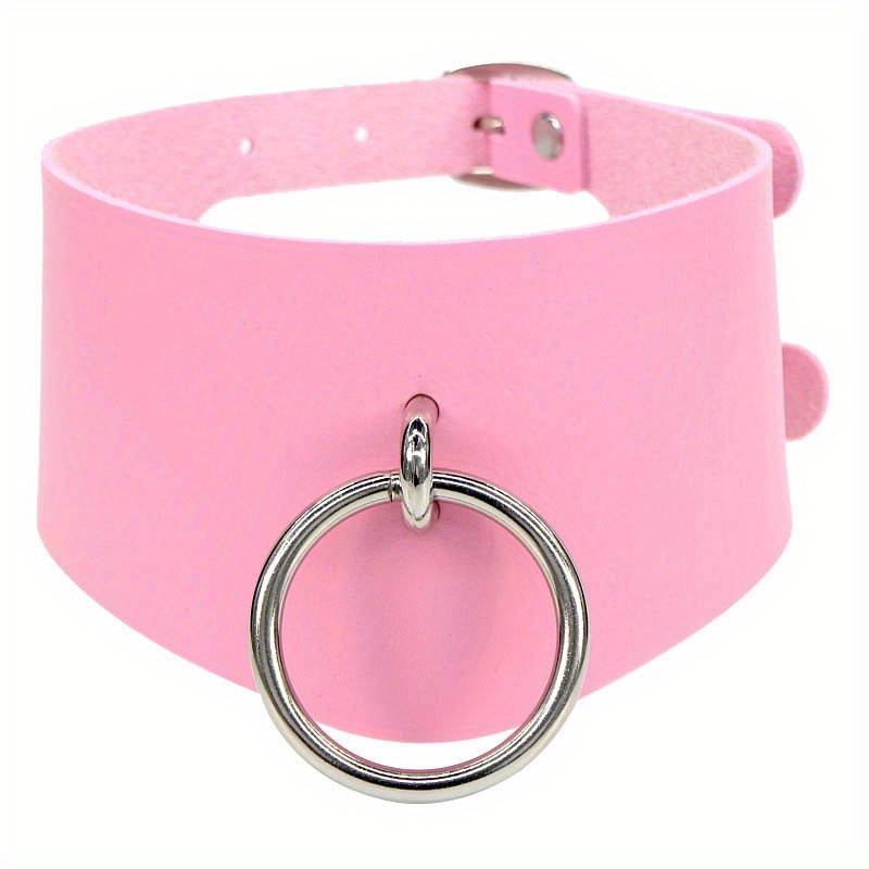 Personality PU Leather Choker Collar Necklace