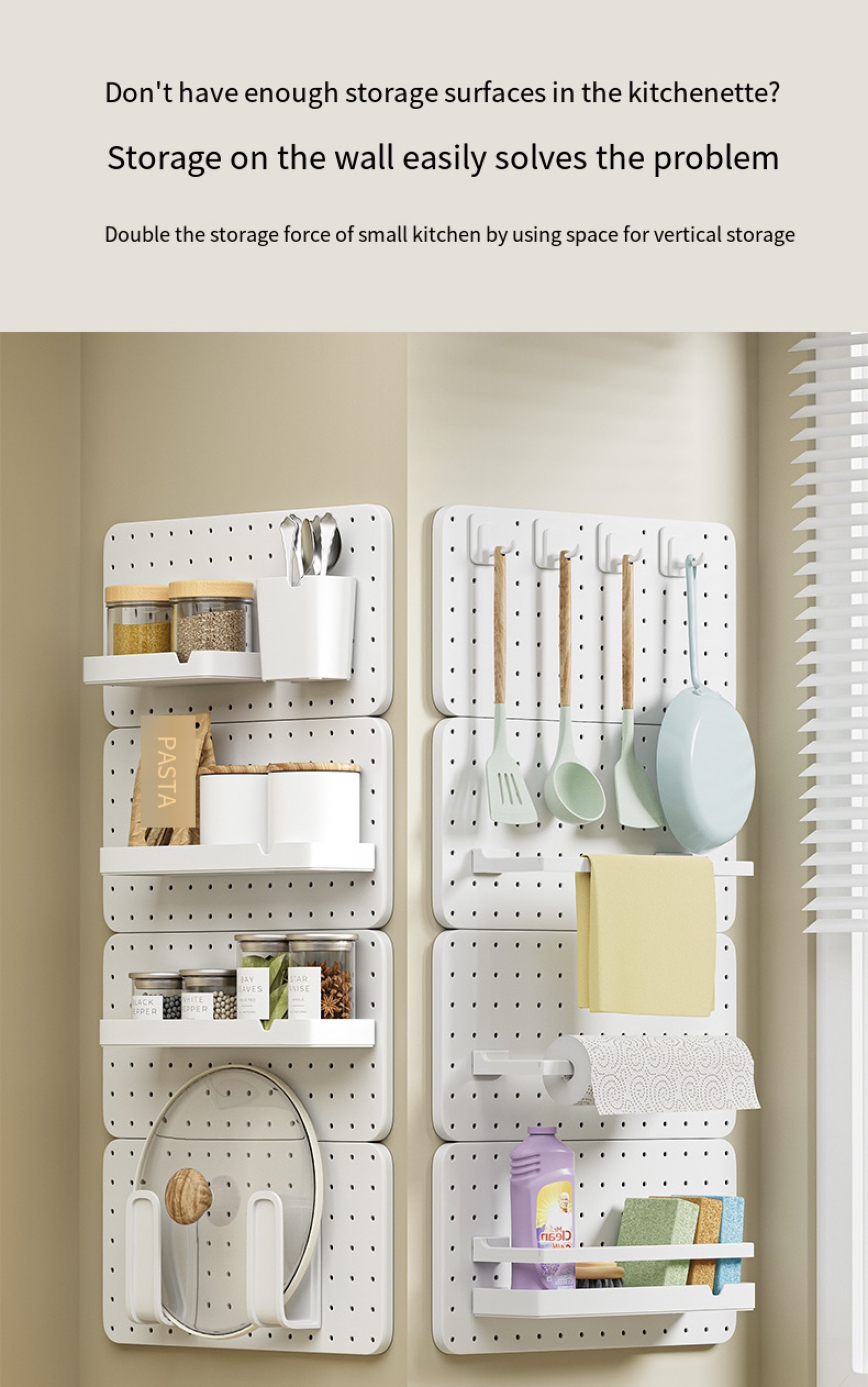 Kitchen Storage Rack With Six Hooks No Punching - Temu