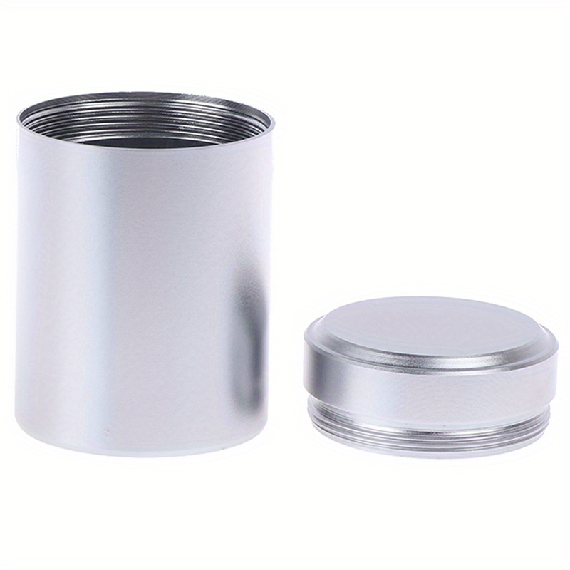 1pc 銀色の気密性のある容器、アルミニウムハーブスタッシュ金属密封缶、ティージャー ホーム・キッチン Temu Japan