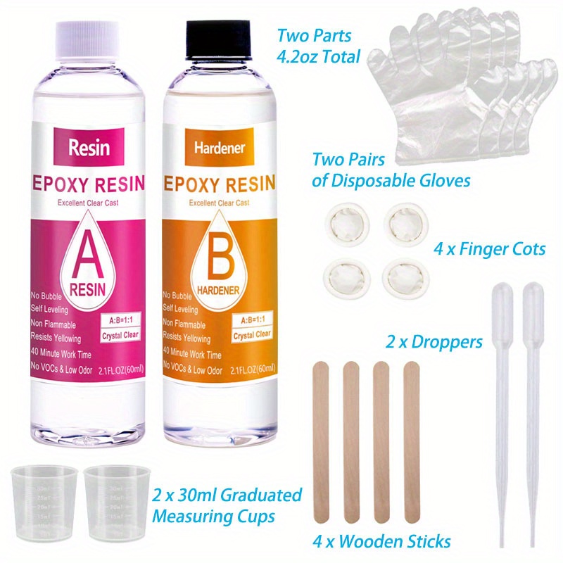 Epoxy Resin Kit Crystal Clear Epoxy Resin Kit & Hardener for DIY