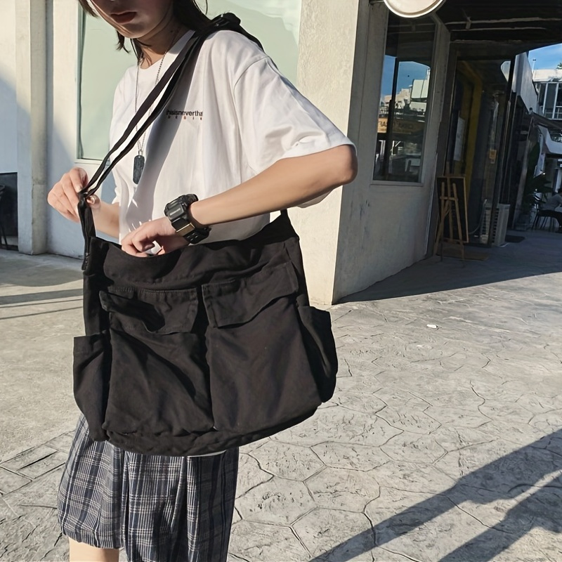 Kpop Style Tote Bag, Large Capacity Crossbody Bag, Preppy Style Handbag For  School & Travel - Temu