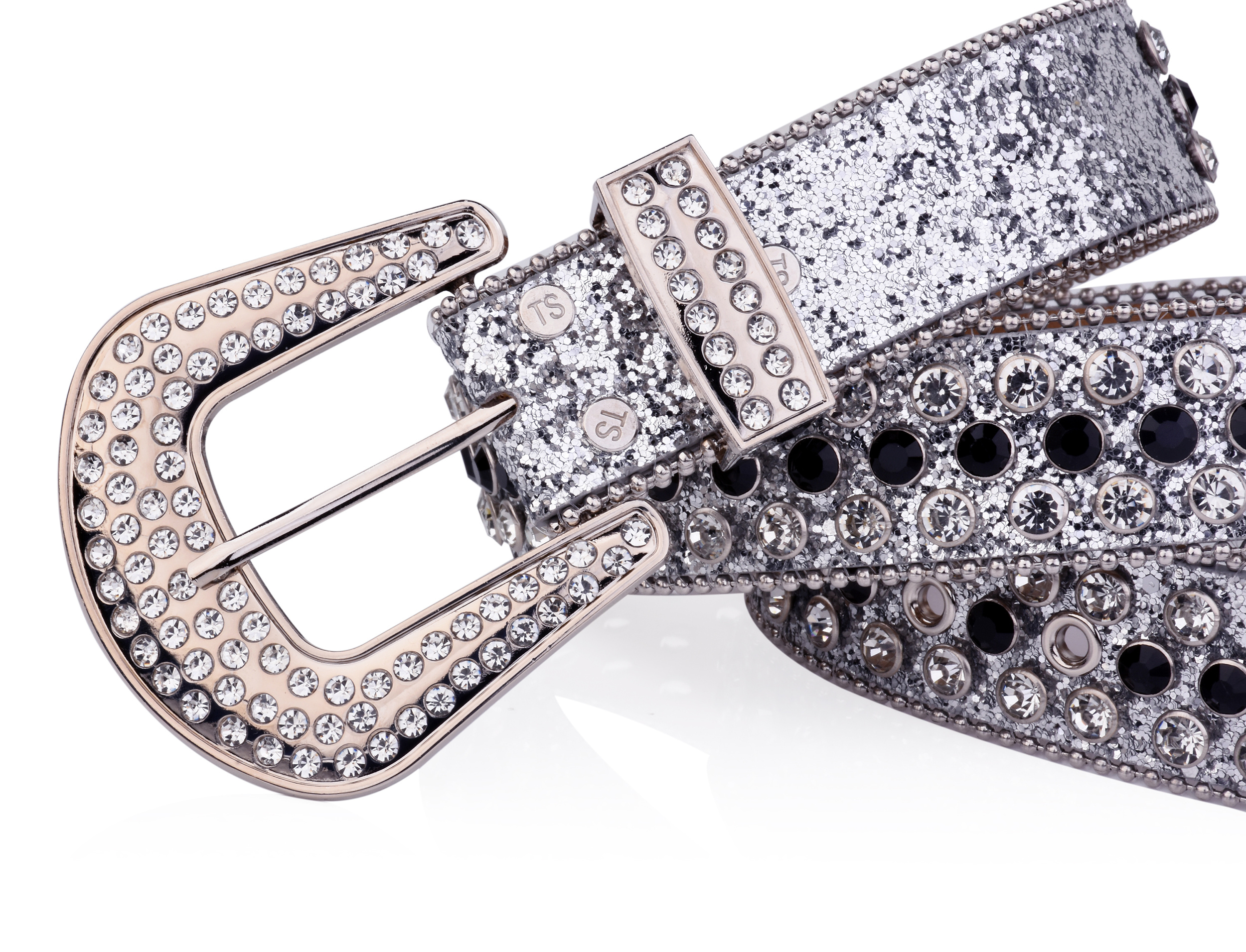 Rhinestone Block Belt