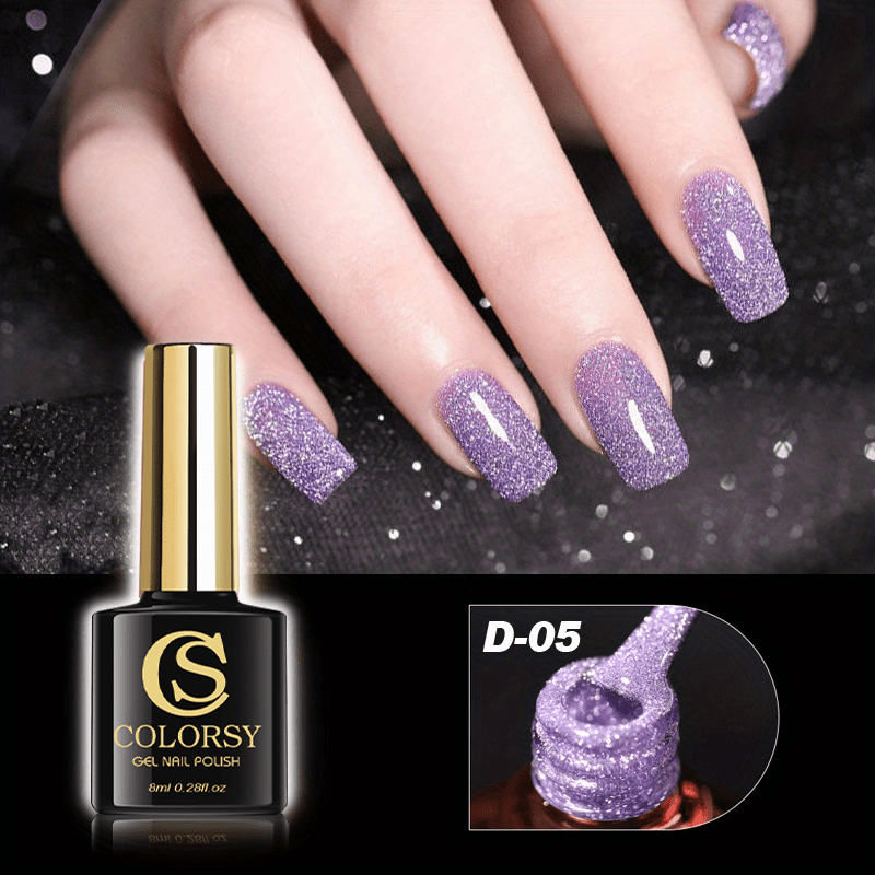 6 Colors Reflective Glitter Gel Nail Polish