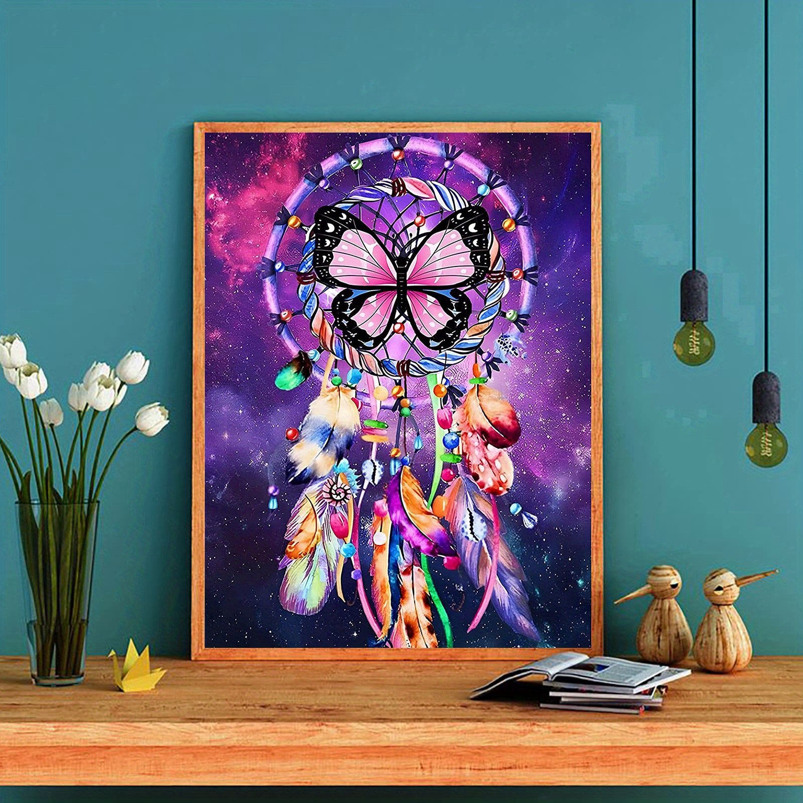 Diy 5d Diamond Painting Beautiful Butterfly Wind Chime - Temu