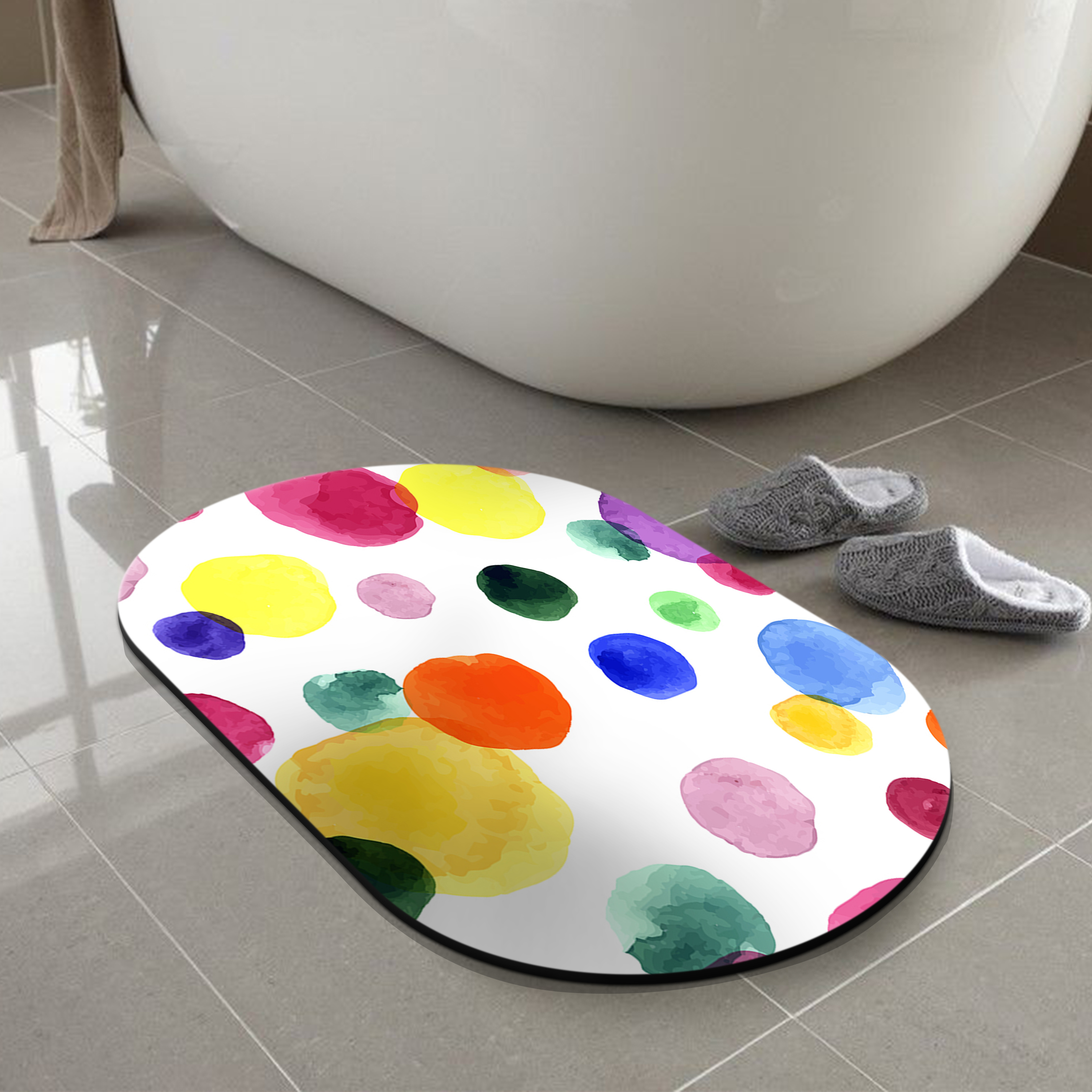 Diatom Mud Bathroom Anti-slip Mat, Mexican Colored Floral Super Absorbent Outdoor  Doormat With Non-slip Rubber Backing, Geometric Abstract Floral Texture  Bath Mat, Porch Entrance Shoes Boots Entrance Floor Mat Carpet, Home Decor