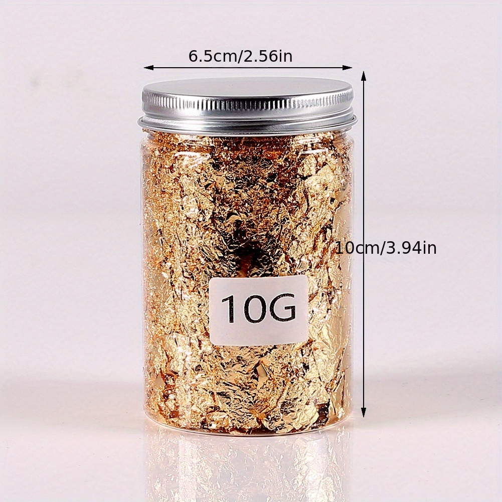 1 Bottle Gold Leaf Flakes Resin Filler Gold Silver Confetti Filling For Diy Epoxy  Resin Craft Nail Art Foil Paper Jewelry Making