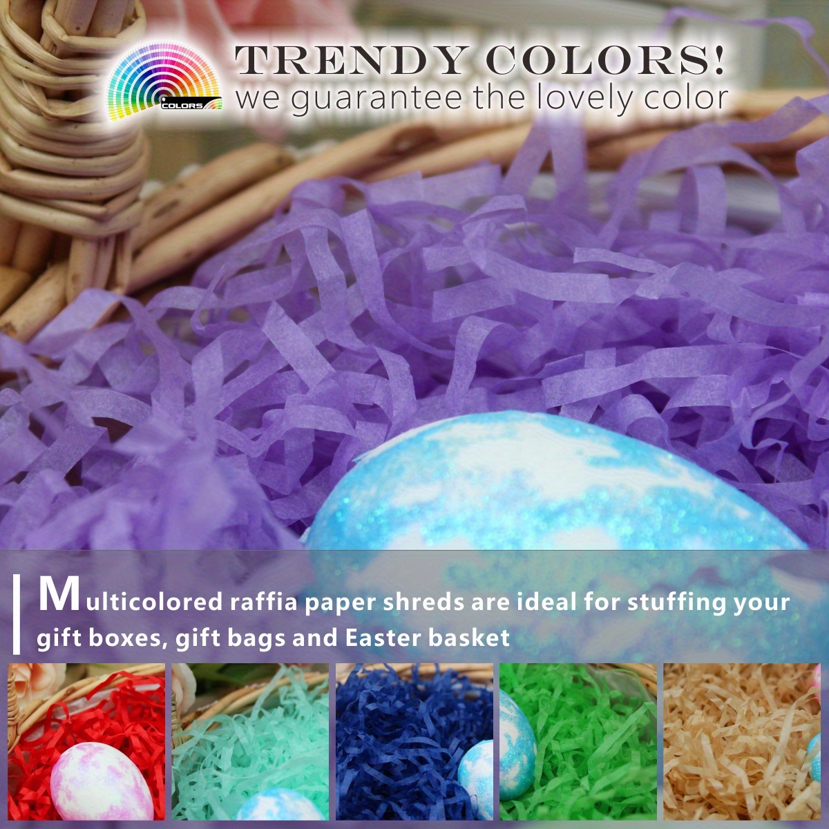 Basket Grass Craft Shred Confetti Raffia Paper Filler Easter Temu United Kingdom