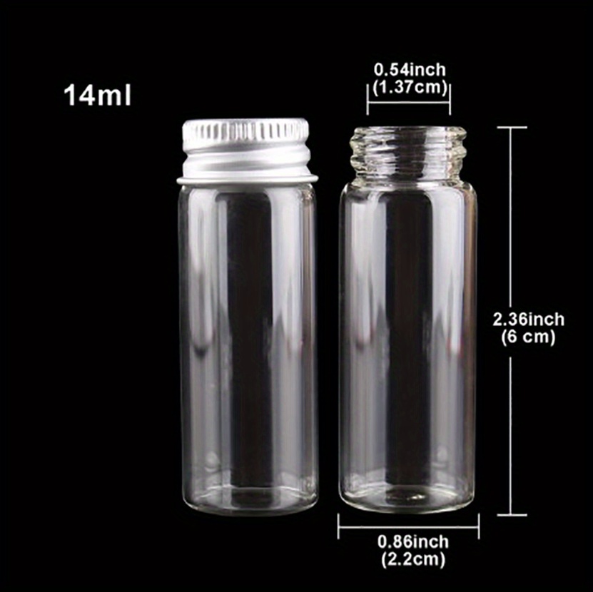 Glass Bottles Aluminium Lids Small Glass Jars Transparent - Temu