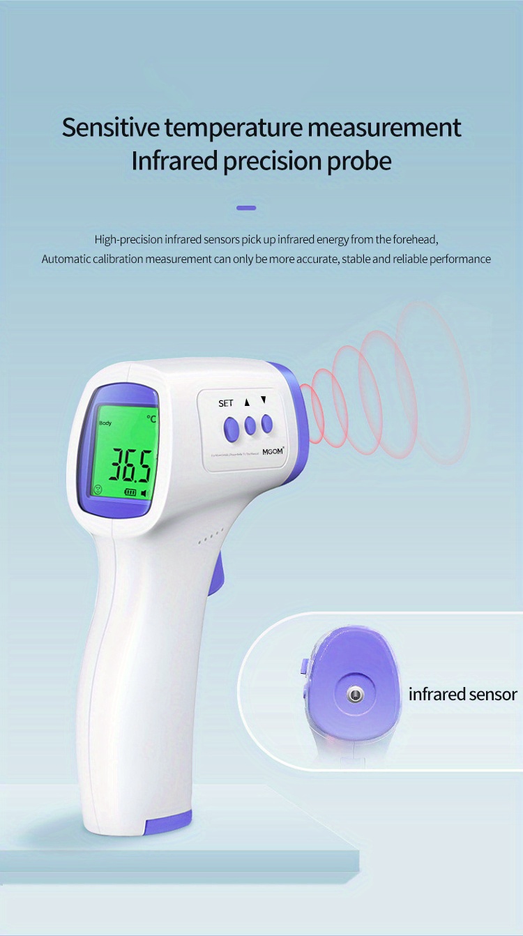 Digital Temperature Gun Sight Handheld Forehead Readings