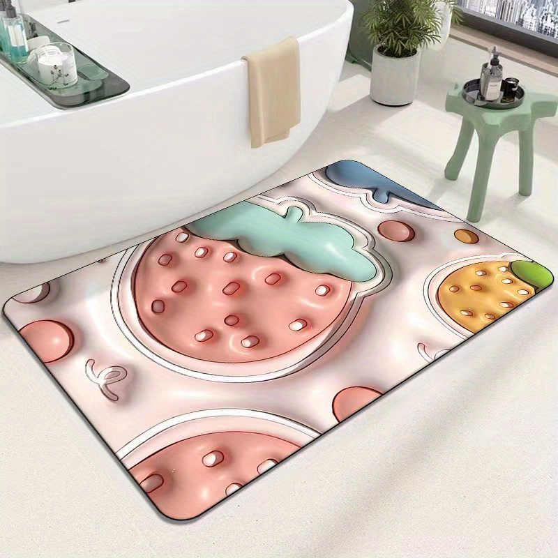 Quick-Drying Diatom Mud Absorbent Bath Mat Household Bathtub