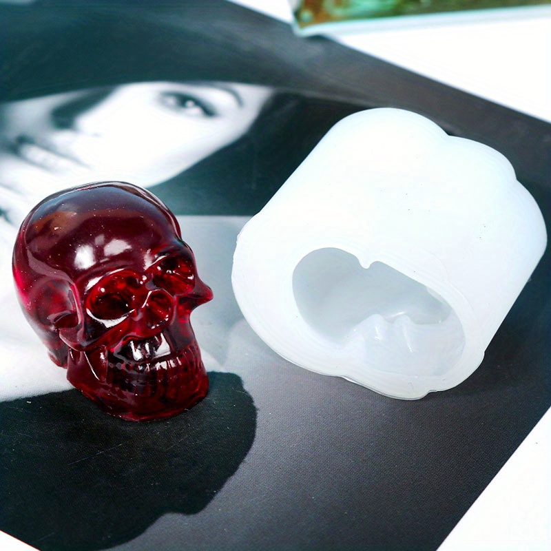1pcs DIY Jewelry Making Mold - Mini Skull Crystal Epoxy Resin Casing for Bracelets, Necklaces, Earrings, and Pendants