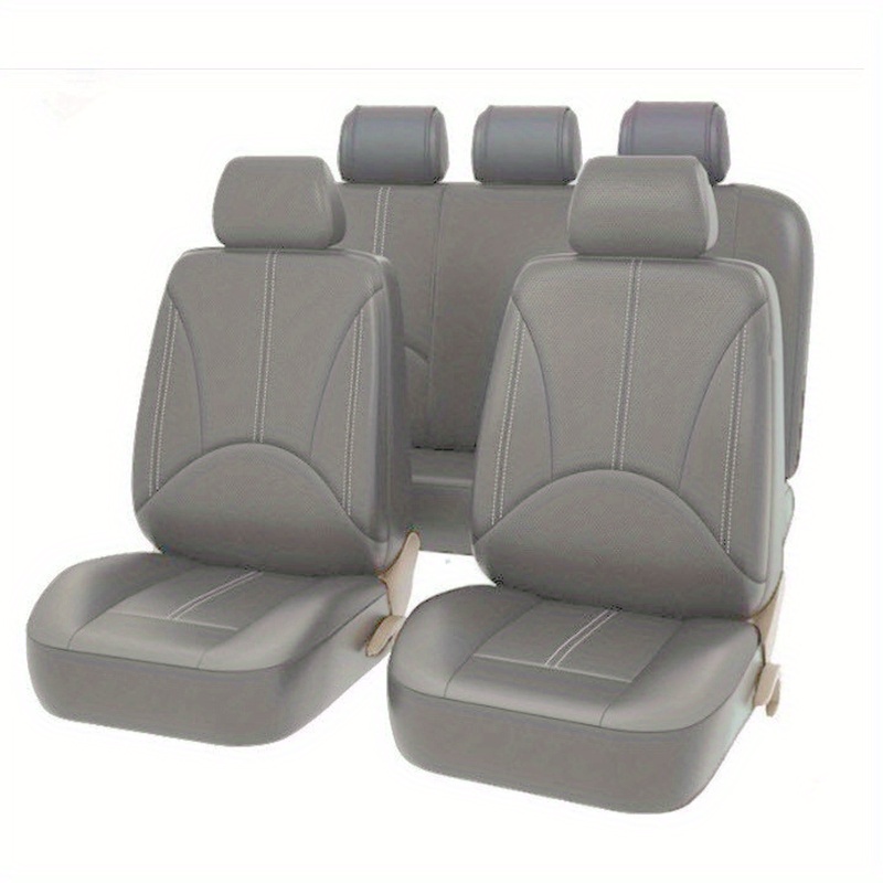 5 Quilted Pvc Temu Seats Covers Seat - Faux Leather Breathable Car