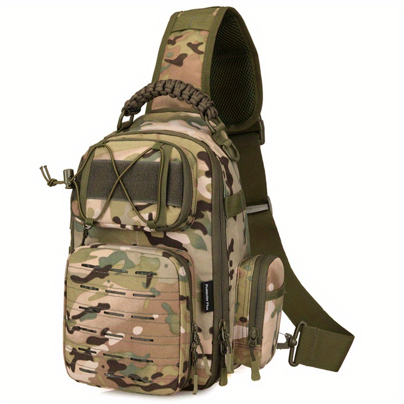 Men's Travel Outdoors Sports Large-capacity Chest Bag CP Camouflage