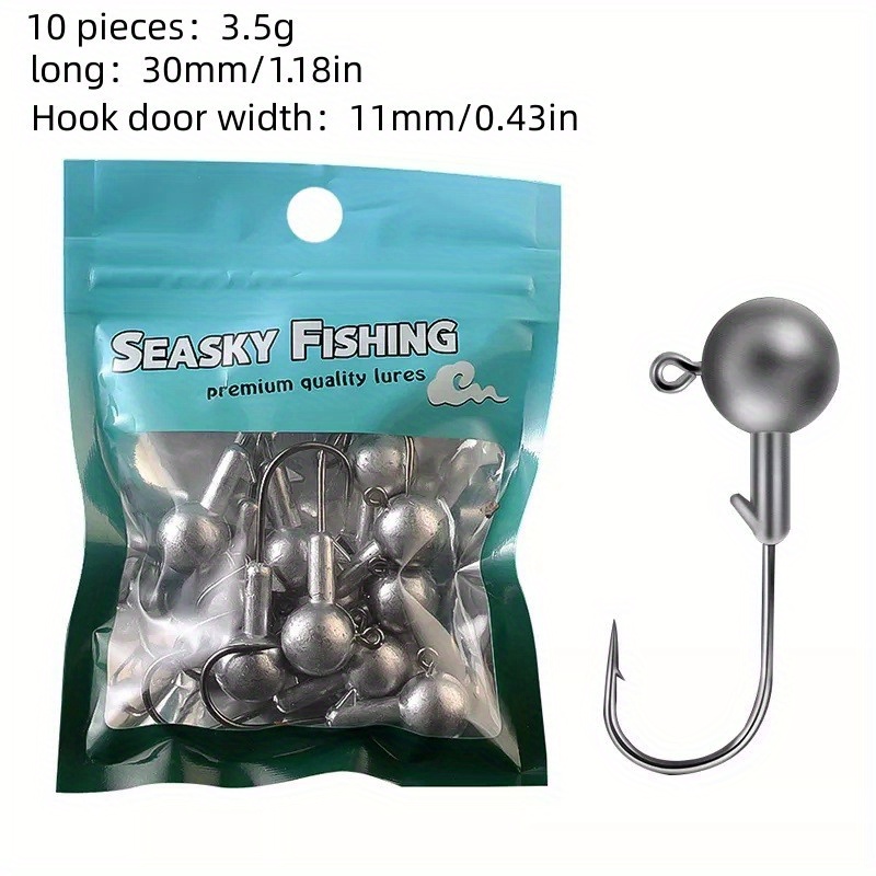 Jig Fish Hook Colorful 5-piece Set Fishing Jig Hook Luya Lead Head