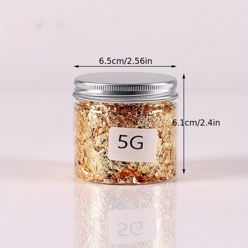 Golden Leaf Foil Flakes Sequins for DIY Resin Art