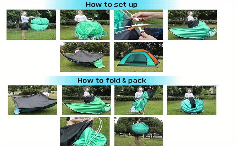 1 Pc Instant Pop Up Tentes Pour 1-2 Personne, Tente Imperméable À L'eau  Pour Le Camping En Plein Air - Temu France