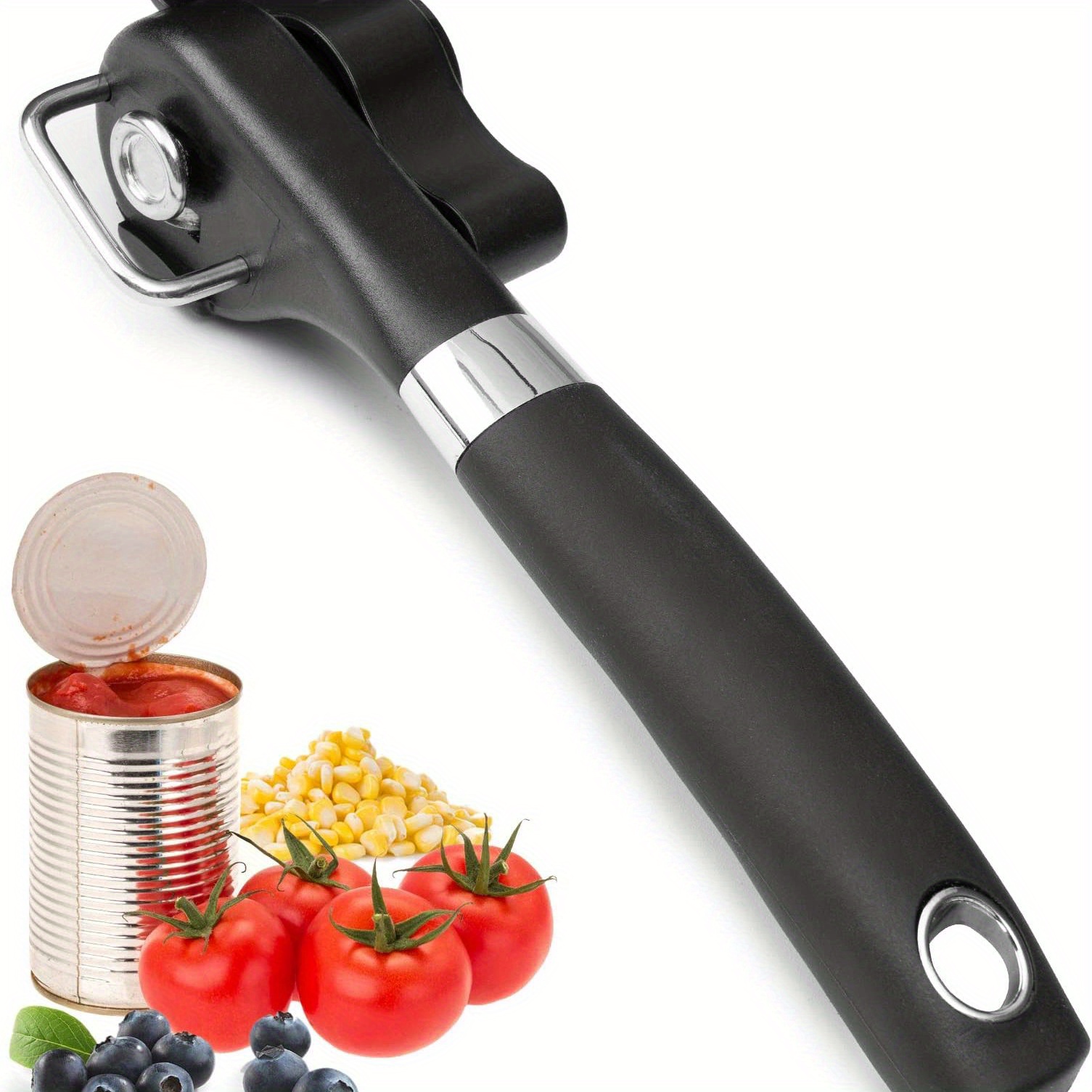 Can Opener Smooth Edge Manual, Can Opener Handheld, No Sharp Edges With  Soft Grips, Food Grade Stainless Steel Cutting Can Opener, Professional
