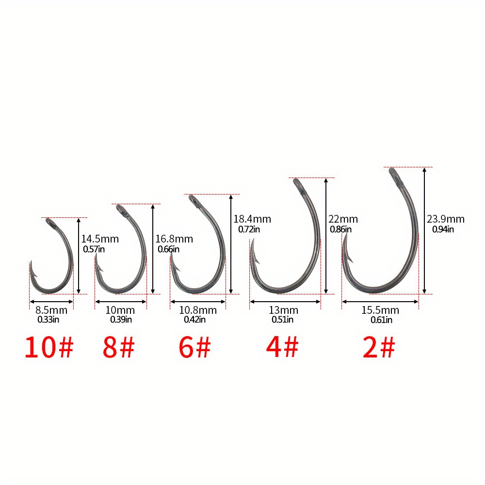 Carp Fishing Hooks Pack High Carbon Teflon Coated Stainless - Temu