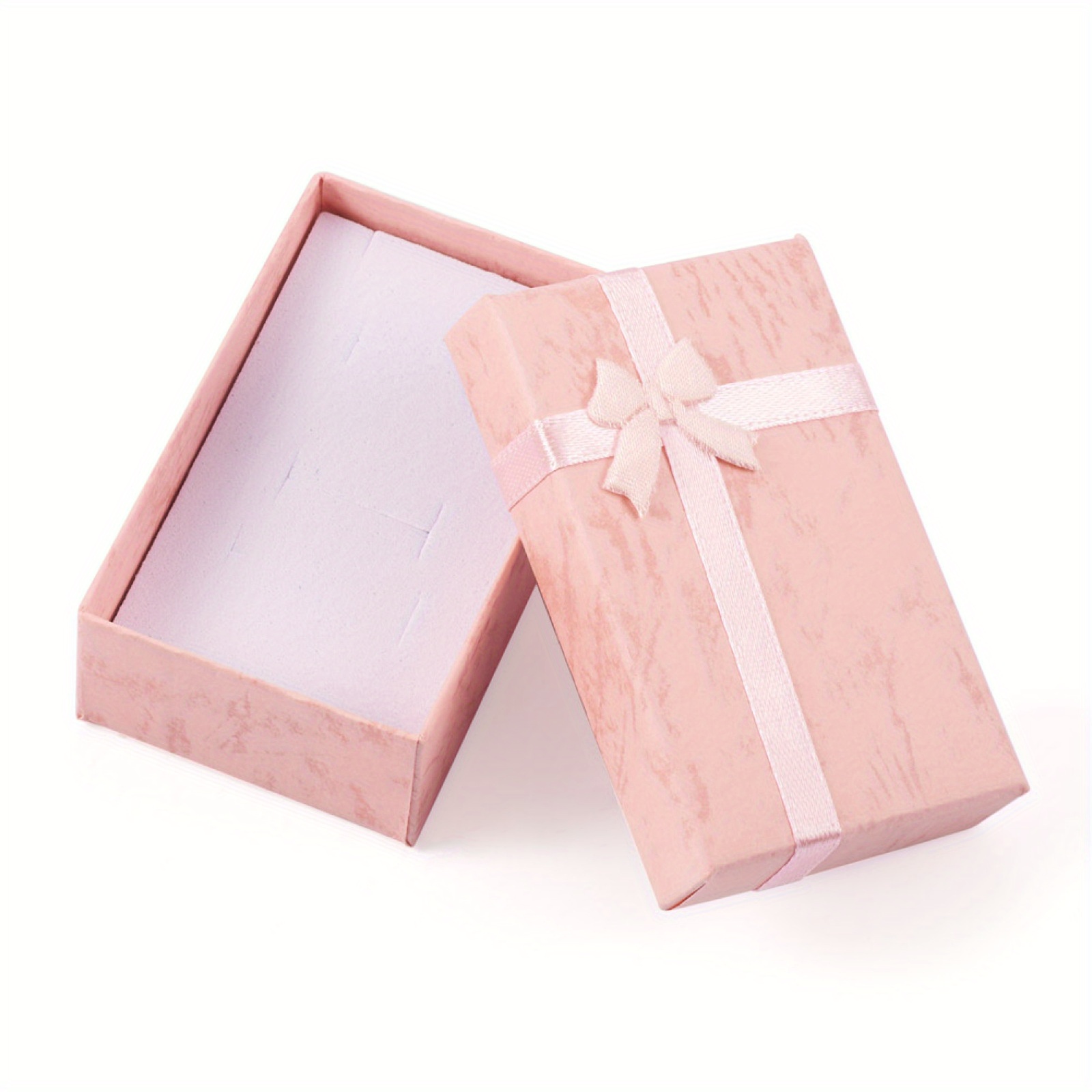 Square Cardboard Bowknot Jewelry Boxes For Ring Earring - Temu