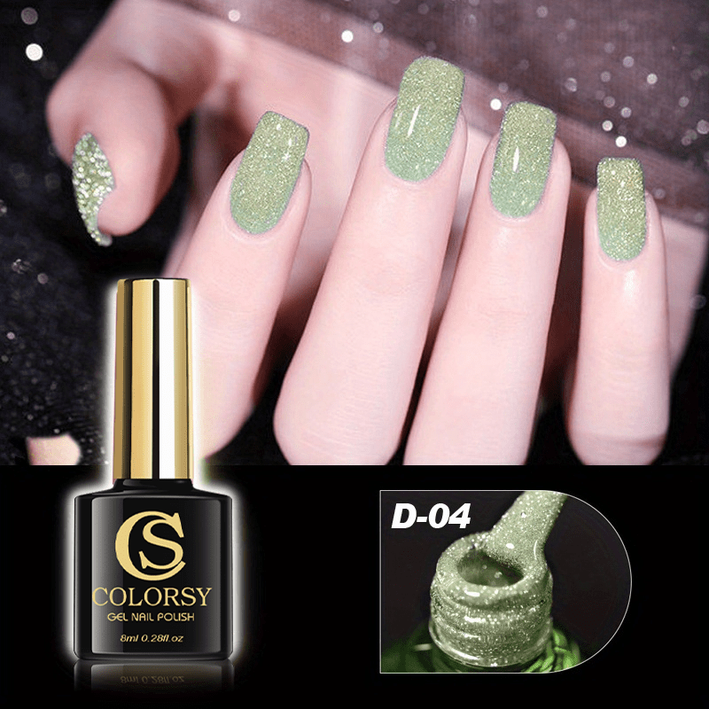 6 Colors Reflective Glitter Gel Nail Polish