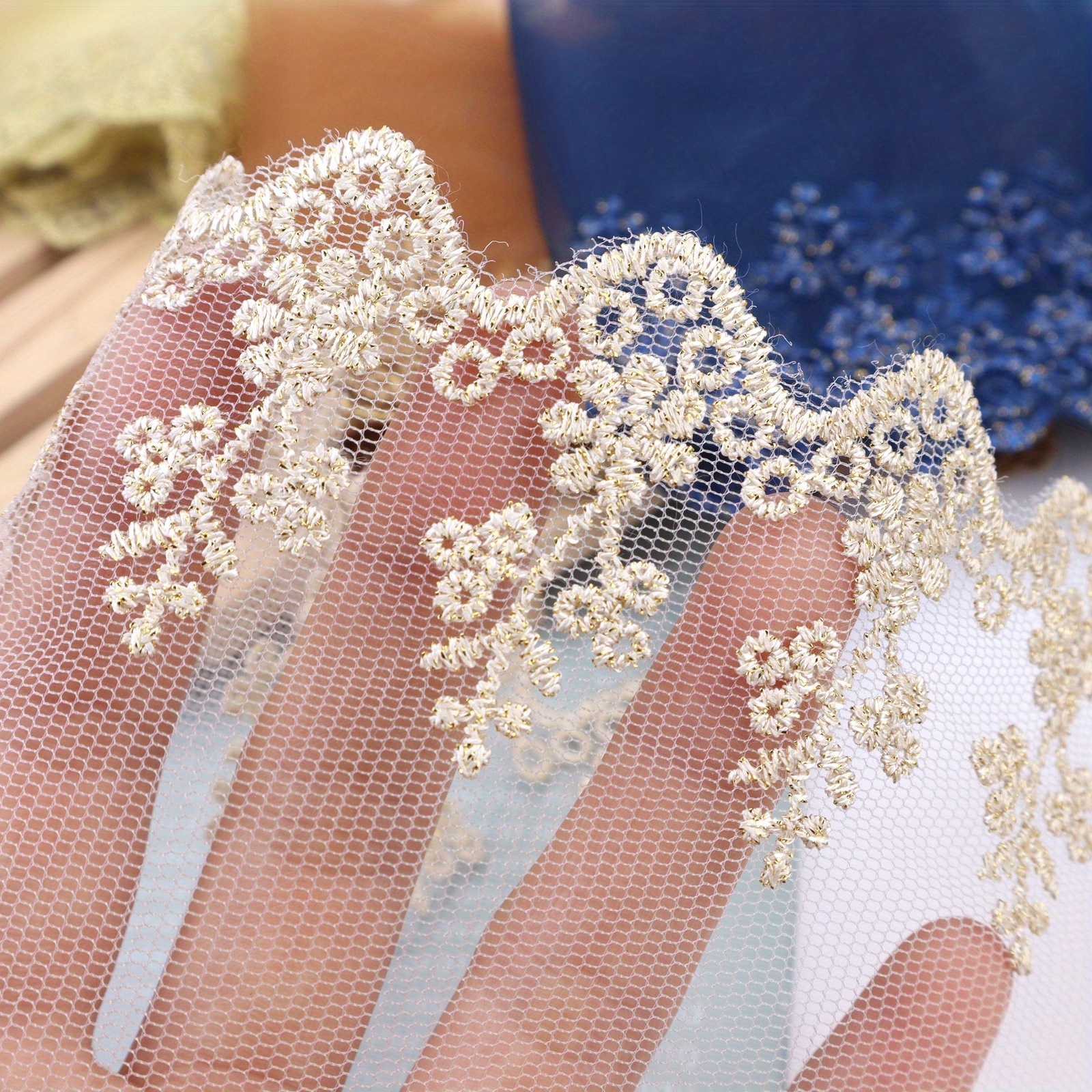 Embroidered Tulle Lace Ribbon Diy Sewing Crafts Bags Clothes - Temu