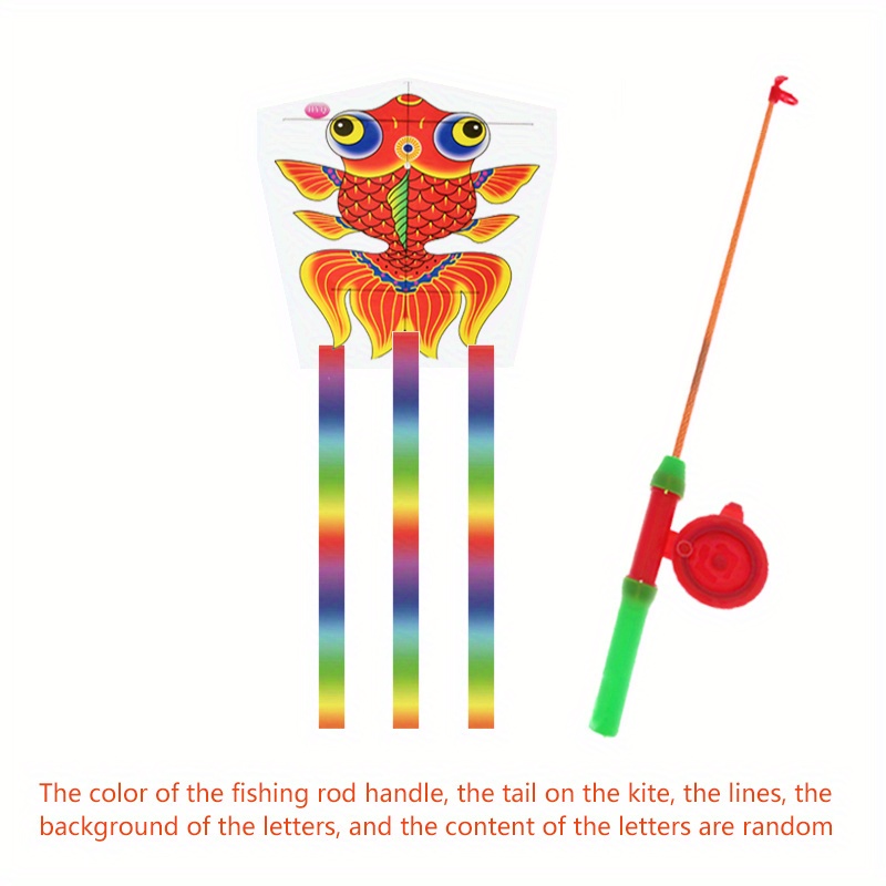 Cartoon Children Kite Mini Plastic Toys Kite Hand Brake Fishing Rod Outdoor  Toys For Kids Gifts, Save Money On Temu