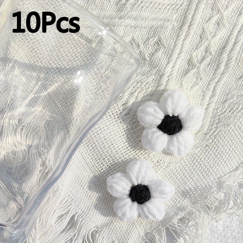 Colorful Wool Flower Braided Flower Crochet Clothing Patches - Temu