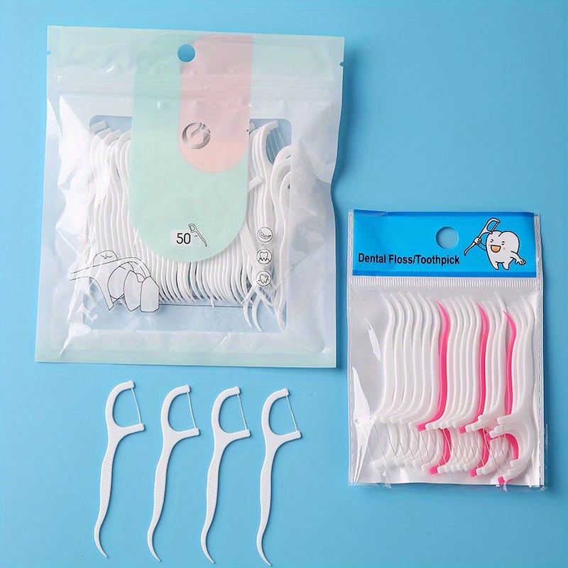 1 Piece Disposable Bagged Dental Floss Polymer Fine Smooth Dental Floss ...