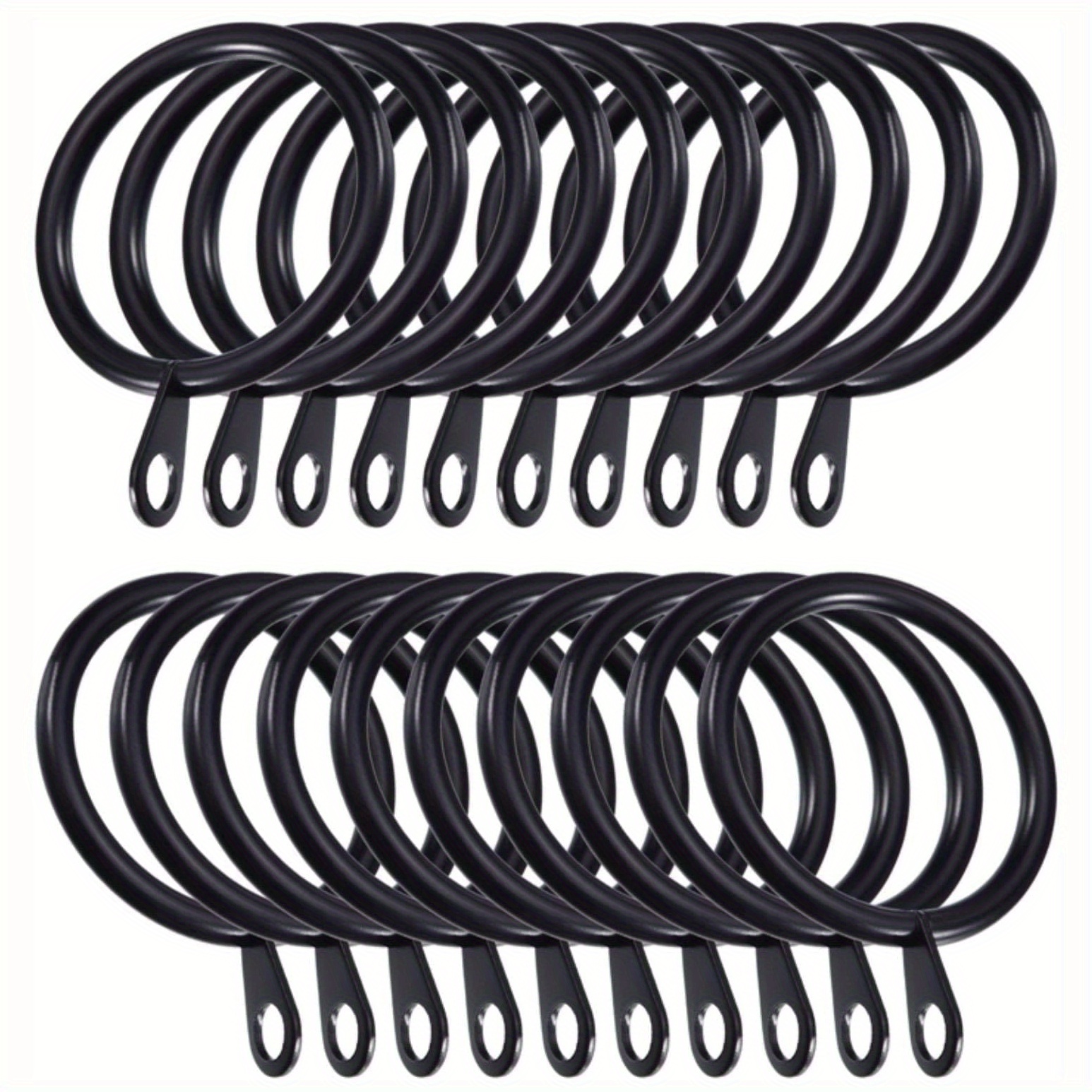 Plastic & Metal Shower Rings for Curtain Bathroom Shower (50pcs)