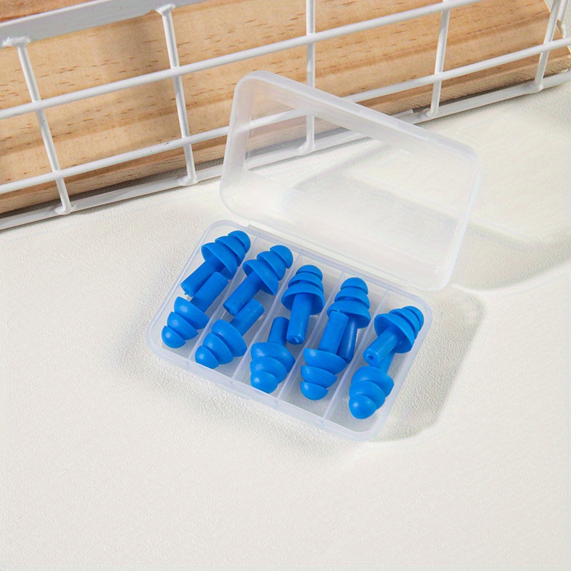 10pcs/Set Silicone Sleeping Ear Plugs Anti-Noise Soundproof