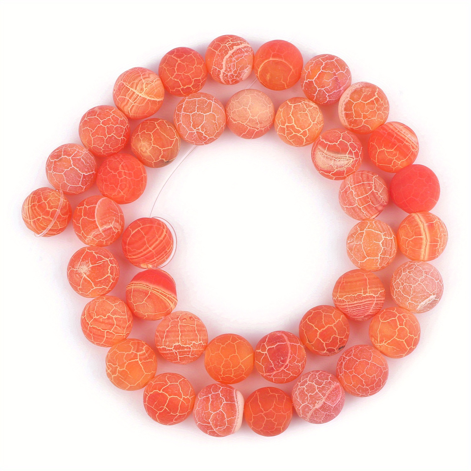  8mm Red Agate Beads for Jewelry Making 48pcs Round Loose Beads