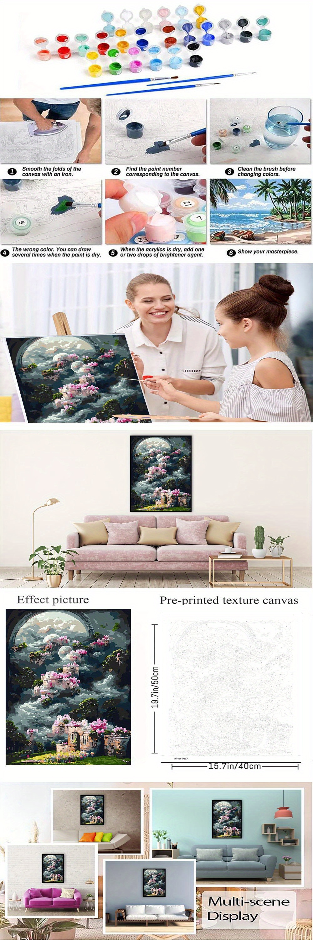 How To Paint a Pre-Printed Instagram Canvas 