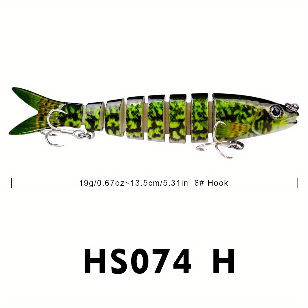 Proberos 8 Segment Swimbait Assorted Colors 13.5cm Jointed - Temu