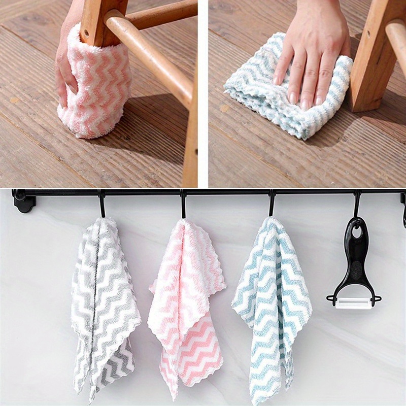 10pcs/set The Kitchen Rag is Free of oil, Super Strong Washing Water, Thickened Towel, and The Color is Delivered Randomly